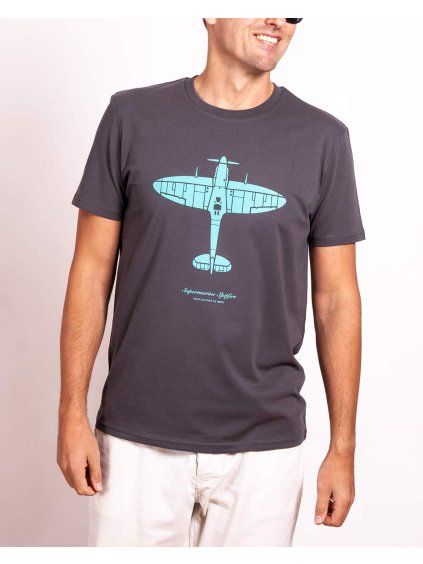 sede tricko s letadlem spitfire eeroplane01