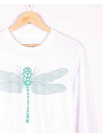 tricko s potiskem vazka lucie tatarova dragonfly tshirt detail