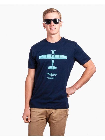 pilot tshirt cessna 172 tricko s letadlem navy eeroplane02
