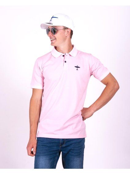 men pink polo aviation spitfire brand eeroplane pilot clothing ww2