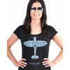 damske tricko s potiskem letadlo spitfire cerna barva eeroplane