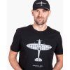 cerne panske tricko s letadlem spitfire raf bio bavlna eeroplane03