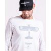 mens aviation long sleeve tshirt boeing stearman white eeroplane organic cotton
