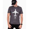 sede tricko s letadlem boeing 737 eeroplane portret